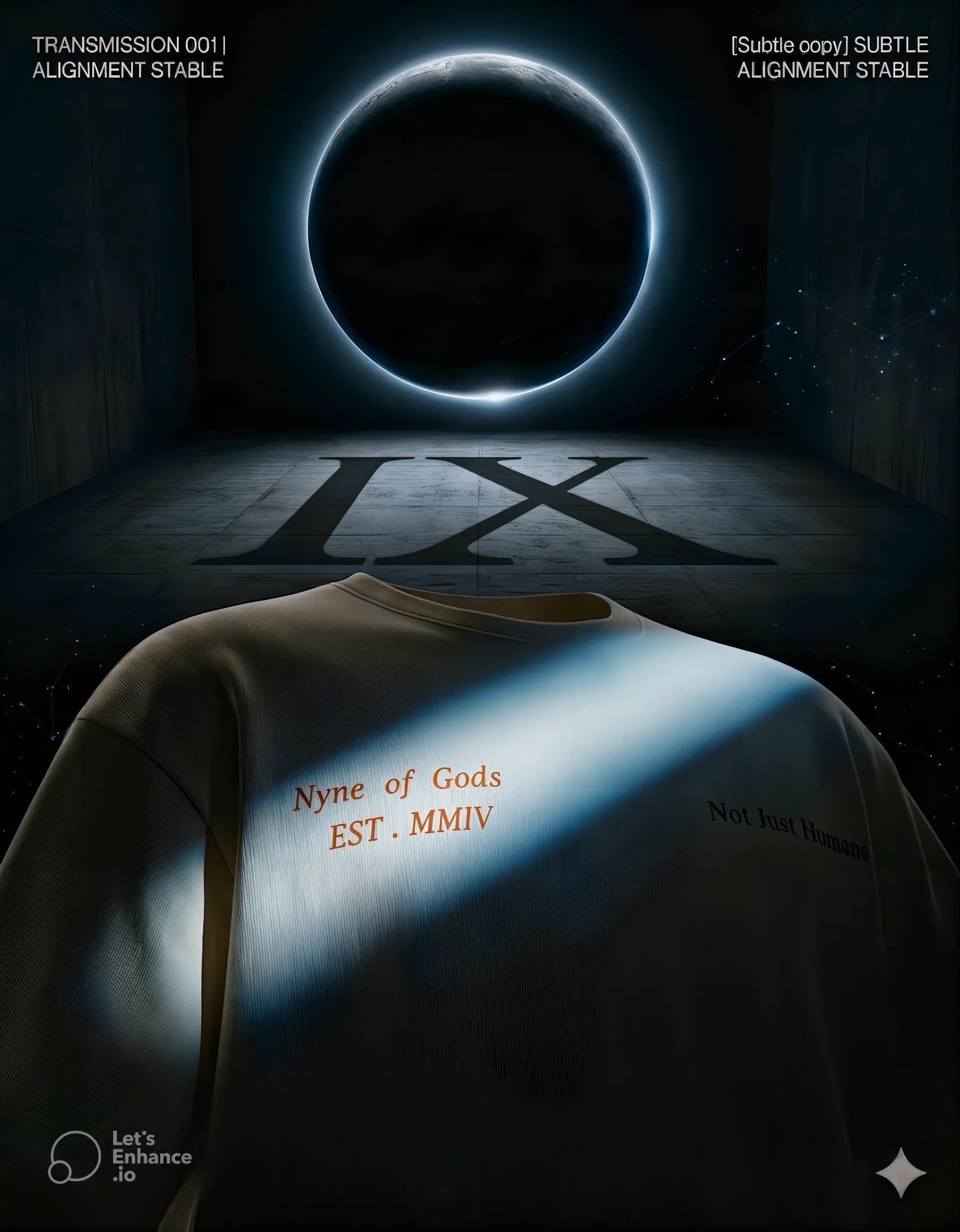 NYNE OF GODS Not Just Humans Oversized Beige Tee – Premium Cotton. Nyne of gods