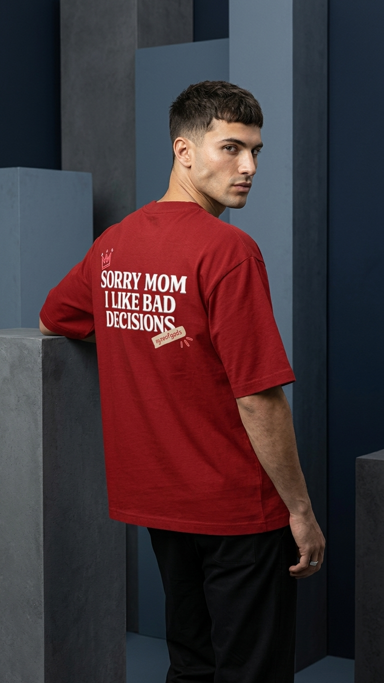 "Bad Decisions" Heavyweight Oversized Tee.