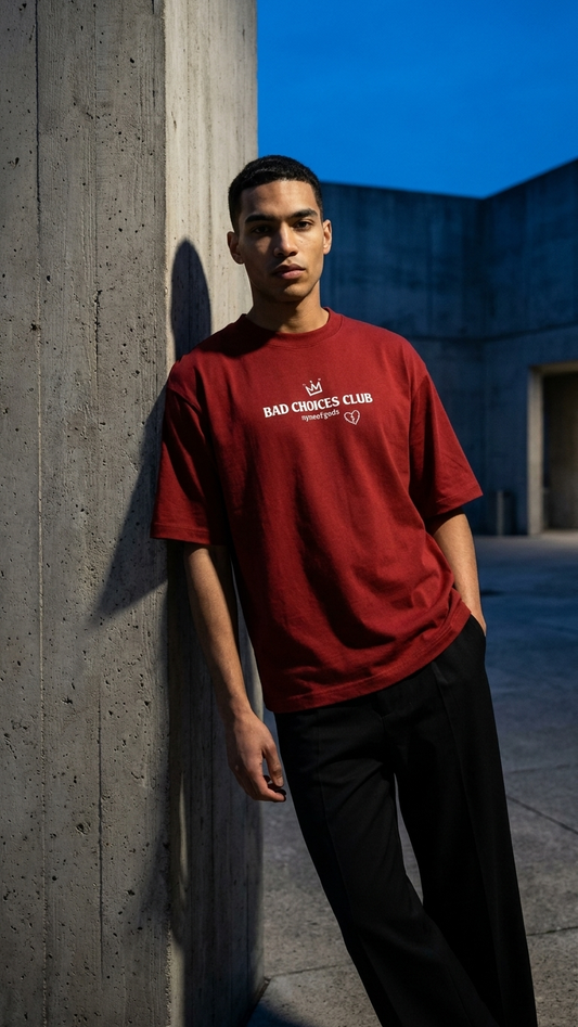 "Bad Decisions" Heavyweight Oversized Tee.